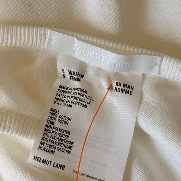 Helmut Lang | Unisex Cream Knit Tank - Picture 4 of 4